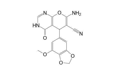 4H-pyrano[2,3-d]pyrimidine-6-carbonitrile, 7-amino-3,5-dihydro-5-(7-methoxy-1,3-benzodioxol-5-yl)-4-oxo-