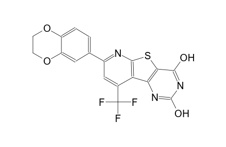 7-(2,3-dihydro-1,4-benzodioxin-6-yl)-9-(trifluoromethyl)pyrido[3',2':4,5]thieno[3,2-d]pyrimidine-2,4-diol