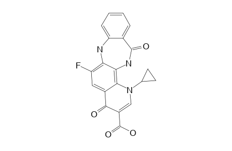 1-CYCLOPROPYL-6-FLUORO-4,12-DIOXO-4,7,12,13-TETRAHYDRO-1H-QUINO-[7,8-B]-[1,4]-BENZODIAZEPINE-3-CARBOXYLIC-ACID