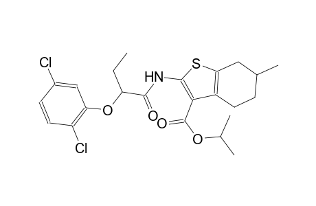 isopropyl 2-{[2-(2,5-dichlorophenoxy)butanoyl]amino}-6-methyl-4,5,6,7-tetrahydro-1-benzothiophene-3-carboxylate
