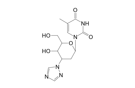 1-[2,3-Dideoxy-3-(1,2,4-triazol-1-yl).beta.,D-arabinohexopyranosyl]thymine