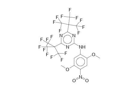2-(2,5-Dimethoxy-4-nitroanilino)-4,6-bis[2,2,2-trifluoro-1,1-bis(trifluoromethyl)ethyl]-1,3,5-triazine