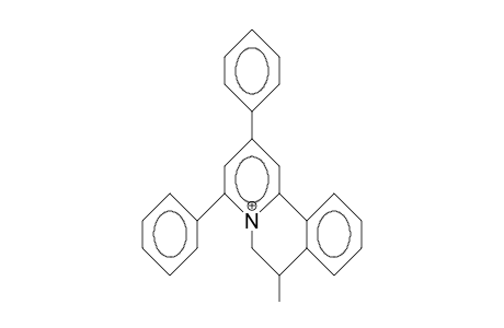 6,7-Dihydro-7-methyl-2,4-diphenyl-benzo(A)quinolizinium cation