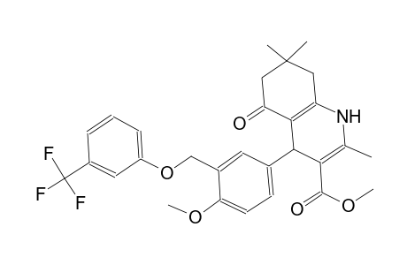 methyl 4-(4-methoxy-3-{[3-(trifluoromethyl)phenoxy]methyl}phenyl)-2,7,7-trimethyl-5-oxo-1,4,5,6,7,8-hexahydro-3-quinolinecarboxylate