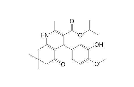 isopropyl 4-(3-hydroxy-4-methoxyphenyl)-2,7,7-trimethyl-5-oxo-1,4,5,6,7,8-hexahydro-3-quinolinecarboxylate