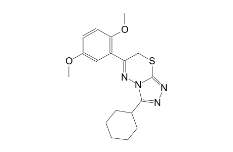 3-cyclohexyl-6-(2,5-dimethoxyphenyl)-7H-[1,2,4]triazolo[3,4-b][1,3,4]thiadiazine