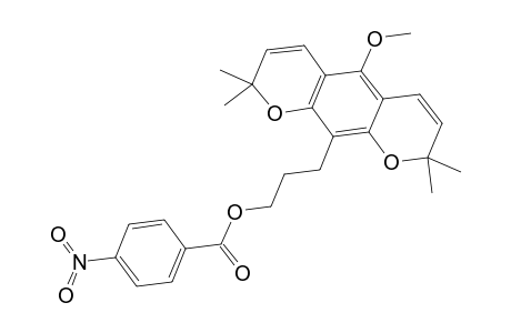 2H,8H-Benzo[1,2-b:5,4-b']dipyran-10-propanol, 5-methoxy-2,2,8,8-tetramethyl-, 4-nitrobenzoate