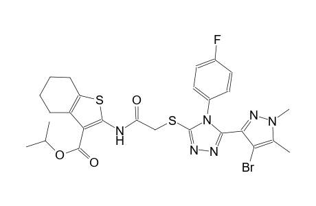 isopropyl 2-[({[5-(4-bromo-1,5-dimethyl-1H-pyrazol-3-yl)-4-(4-fluorophenyl)-4H-1,2,4-triazol-3-yl]sulfanyl}acetyl)amino]-4,5,6,7-tetrahydro-1-benzothiophene-3-carboxylate