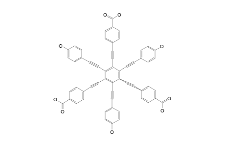 1,3,5-TRIS-(PARA-CARBOXYPHENYLETHYNYL)-2,4,6-TRIS-(PARA-HYDROXYPHENYLETHYNYL)-BENZENE