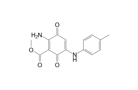 2-Amino-3,6-diketo-5-(p-toluidino)cyclohexa-1,4-diene-1-carboxylic acid methyl ester