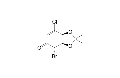 (4S,5R,6S)-6-Bromo-3-chloro-4,5-isopropylidenedioxy-6-hydroxycyclohex-2-en-1-one