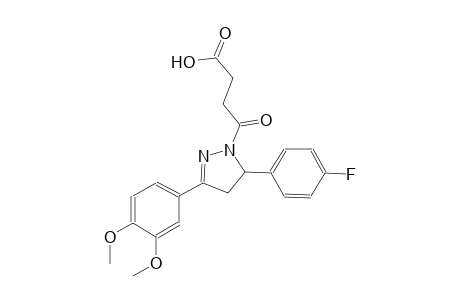 4-[3-(3,4-dimethoxyphenyl)-5-(4-fluorophenyl)-4,5-dihydro-1H-pyrazol-1-yl]-4-oxobutanoic acid