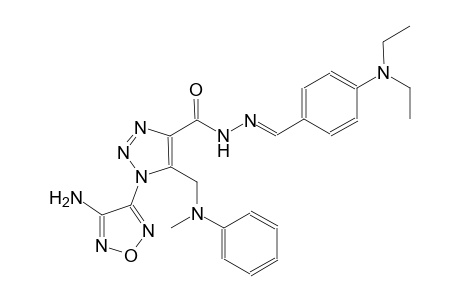 1-(4-amino-1,2,5-oxadiazol-3-yl)-N'-{(E)-[4-(diethylamino)phenyl]methylidene}-5-[(methylanilino)methyl]-1H-1,2,3-triazole-4-carbohydrazide