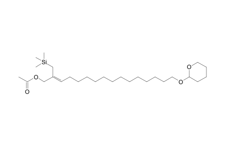 16-(Tetrahydropyran-2-yloxy)-2-(trimethylsilylmethyl)hexadec-2-enyl Acetate