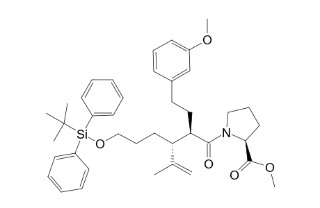 #17A;ANTI-(2R,3R)-3-(3-TERT.-BUTYLDIPHENYLSILYLOXYPROPYL)-1-[(2S)-2-(METHOXYCARBONYL)-PYRROLIDIN-1-YL]-2-[(E)-2-(3-METHOXYPHENYL)-ETHYL]-4-METHYL-4-PENTENONE-1