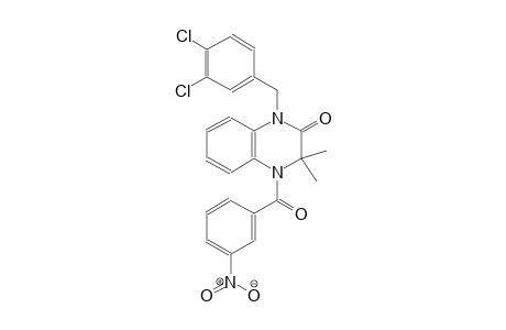 1-(3,4-dichlorobenzyl)-3,3-dimethyl-4-(3-nitrobenzoyl)-3,4-dihydro-2(1H)-quinoxalinone
