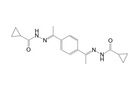 N'-((E)-1-{4-[(1E)-N-(cyclopropylcarbonyl)ethanehydrazonoyl]phenyl}ethylidene)cyclopropanecarbohydrazide