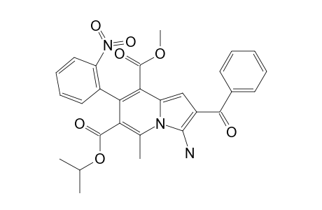 3-AMINO-2-BENZOYL-5-METHYL-7-(2-NITROPHENYL)-INDOLIZINE-6,8-DICARBOXYLIC-ACID-6-ISOPROPYL-8-METHYLESTER