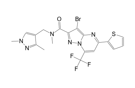 3-bromo-N-[(1,3-dimethyl-1H-pyrazol-4-yl)methyl]-N-methyl-5-(2-thienyl)-7-(trifluoromethyl)pyrazolo[1,5-a]pyrimidine-2-carboxamide