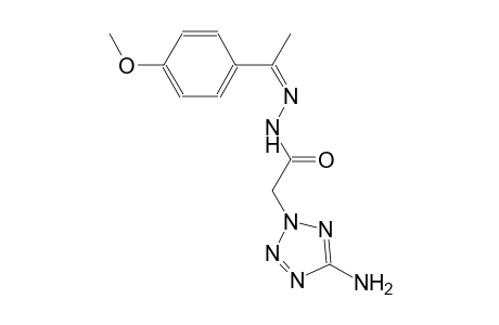 2-(5-amino-2H-tetraazol-2-yl)-N'-[(Z)-1-(4-methoxyphenyl)ethylidene]acetohydrazide