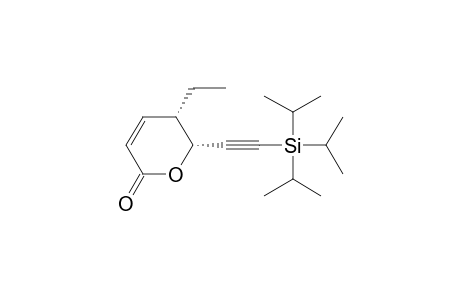 (5S,6R)-5-Ethyl-6-[(triisopropylsilyl)ethynyl]-5,6-dihydro-pyran-2-one