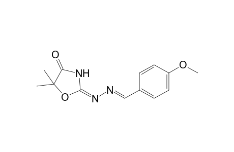 5,5-dimethyl-2,4-oxazolidinedione, 2-azine with p-anisaldehyde
