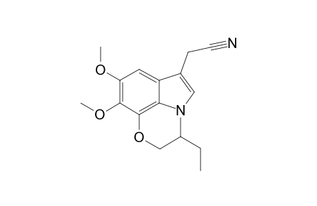 6-Cyanomethyl-3-ethyl-8,9-dimethoxy-3,4-dihydropyrrolo[1,2,3-de]-2H-1,4-benzoxazine