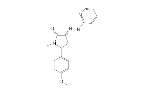 (3E)-5-(4-METHOXYPHENYL)-1-METHYL-3-[2-(PYRIDIN-2-YL)-HYDRAZINYLIDENE]-PYRROLIDIN-2-ONE