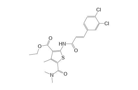 ethyl 2-{[(2E)-3-(3,4-dichlorophenyl)-2-propenoyl]amino}-5-[(dimethylamino)carbonyl]-4-methyl-3-thiophenecarboxylate