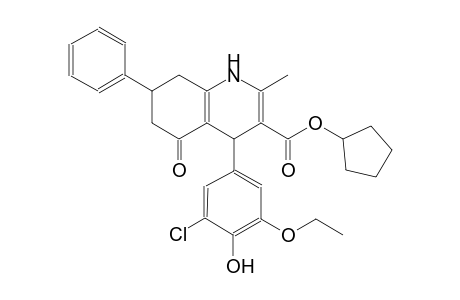 cyclopentyl 4-(3-chloro-5-ethoxy-4-hydroxyphenyl)-2-methyl-5-oxo-7-phenyl-1,4,5,6,7,8-hexahydro-3-quinolinecarboxylate
