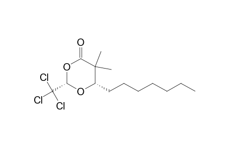 cis-5,5-Dimethyl-6-heptyl-2-trichloromethyl-1,3-dioxan-4-one