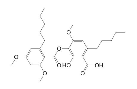 Benzoic acid, 3-[(2,4-dimethoxy-6-pentylbenzoyl)oxy]-2-hydroxy-4-methoxy-6-pentyl-
