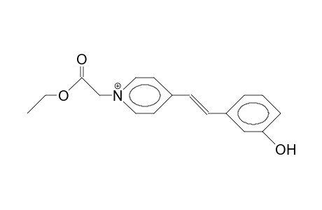 (E)-N-Ethoxycarbonylmethyl-4-M-hydroxystyryl-pyridinium cation