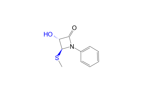 trans-3-hydroxy-4-(methylthio)-1-phenyl-2-azetidinone