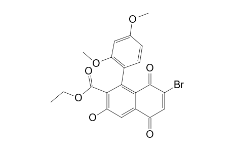 3-BROMO-6-ETHOXYCARBONYL-7-HYDROXY-5-(2,4-DIMETHOXYPHENYL)-1,4-NAPHTHOQUINONE