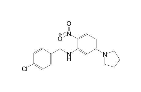 benzenemethanamine, 4-chloro-N-[2-nitro-5-(1-pyrrolidinyl)phenyl]-
