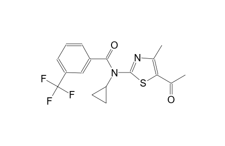 N-(5-acetyl-4-methyl-1,3-thiazol-2-yl)-N-cyclopropyl-3-(trifluoromethyl)benzamide