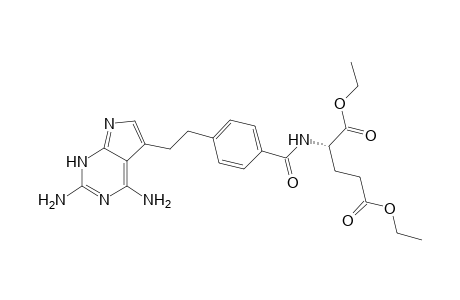 (2S)-2-[[4-[2-(2,4-diamino-7H-pyrrolo[2,3-d]pyrimidin-5-yl)ethyl]benzoyl]amino]glutaric acid diethyl ester