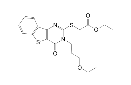 ethyl {[3-(3-ethoxypropyl)-4-oxo-3,4-dihydro[1]benzothieno[3,2-d]pyrimidin-2-yl]sulfanyl}acetate