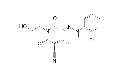 (5E)-5-[(2-bromophenyl)hydrazono]-1-(2-hydroxyethyl)-4-methyl-2,6-dioxo-1,2,5,6-tetrahydro-3-pyridinecarbonitrile