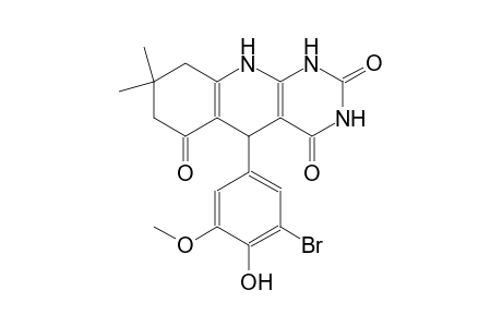 5-(3-bromo-4-hydroxy-5-methoxyphenyl)-8,8-dimethyl-5,8,9,10-tetrahydropyrimido[4,5-b]quinoline-2,4,6(1H,3H,7H)-trione