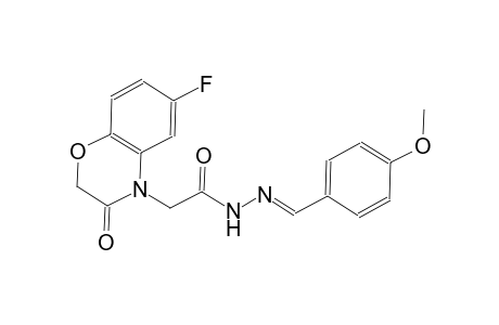 2-(6-fluoro-3-oxo-2,3-dihydro-4H-1,4-benzoxazin-4-yl)-N'-[(E)-(4-methoxyphenyl)methylidene]acetohydrazide