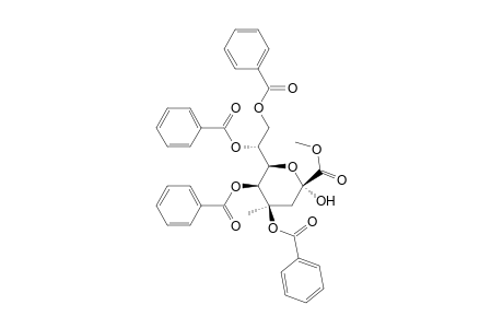 .alpha.-D-manno-2-Octulopyranosidonic acid, methyl 3-deoxy-, methyl ester, tetrabenzoate