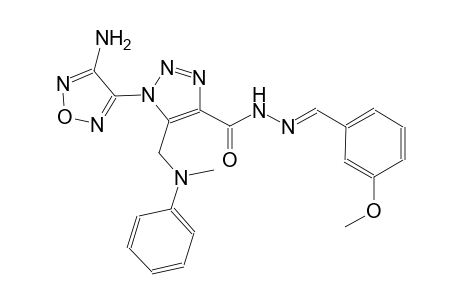 1-(4-amino-1,2,5-oxadiazol-3-yl)-N'-[(E)-(3-methoxyphenyl)methylidene]-5-[(methylanilino)methyl]-1H-1,2,3-triazole-4-carbohydrazide