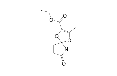 ETHYL-3-METHYL-7-OXO-1,4-DIOXA-6-AZASPIRO-[4.4]-NON-2-ENE-2-CARBOXYLATE