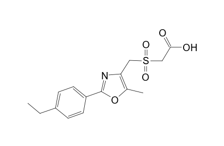 Acetic acid, 2-[[[2-(4-ethylphenyl)-5-methyl-4-oxazolyl]methyl]sulfonyl]-