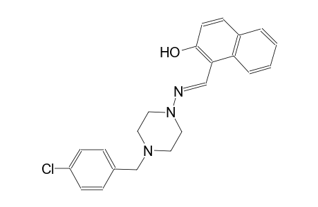 2-naphthalenol, 1-[(E)-[[4-[(4-chlorophenyl)methyl]-1-piperazinyl]imino]methyl]-