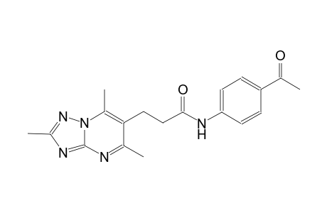 [1,2,4]triazolo[1,5-a]pyrimidine-6-propanamide, N-(4-acetylphenyl)-2,5,7-trimethyl-