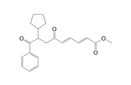 (2E,4E)-8-cyclopentyl-6,9-diketo-9-phenyl-nona-2,4-dienoic acid methyl ester