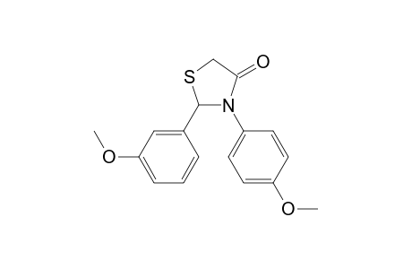 2-(3-Methoxyphenyl)-3-(4-methoxyphenyl)-1,3-thiazolidin-4-one